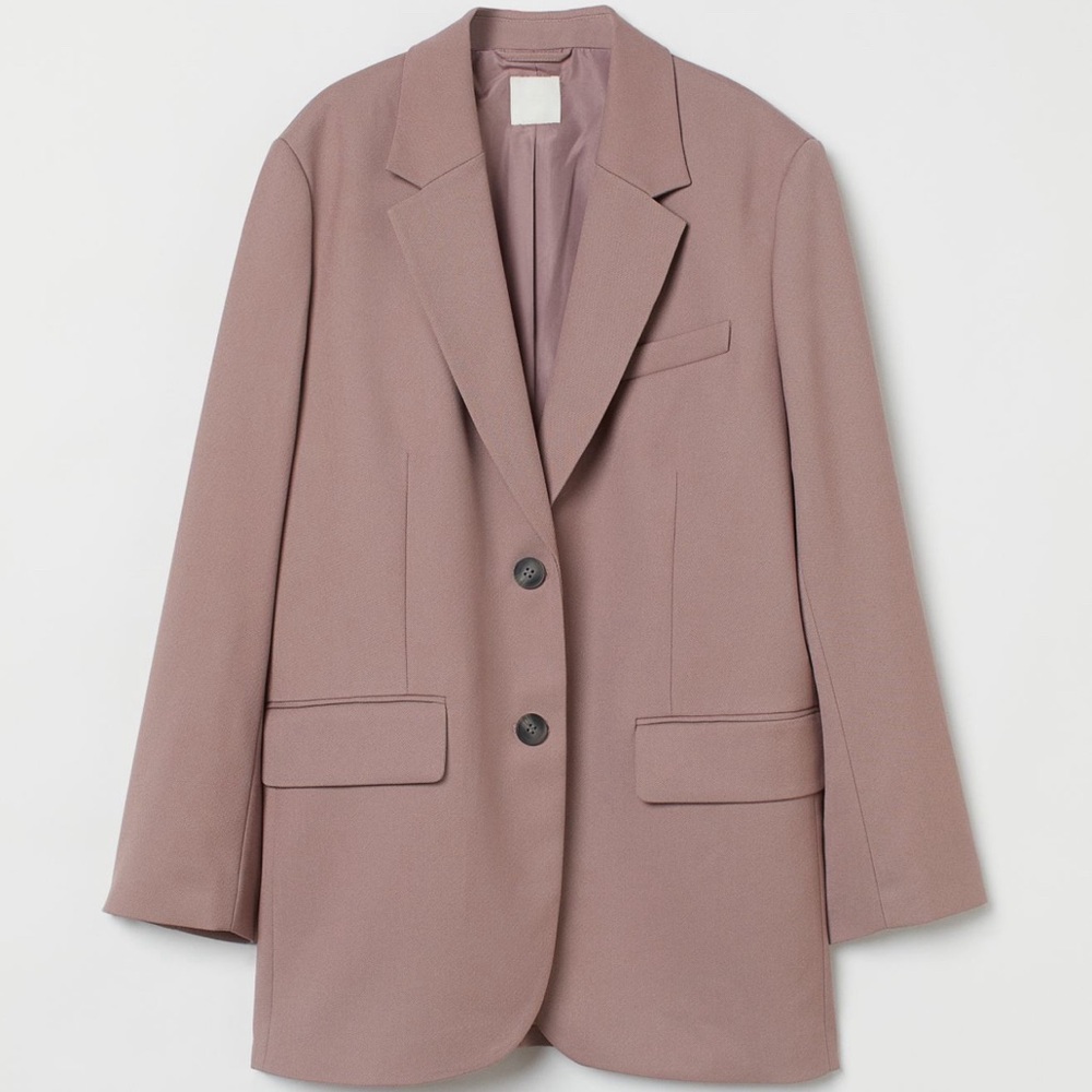 Oversized dark dusty rose blazer